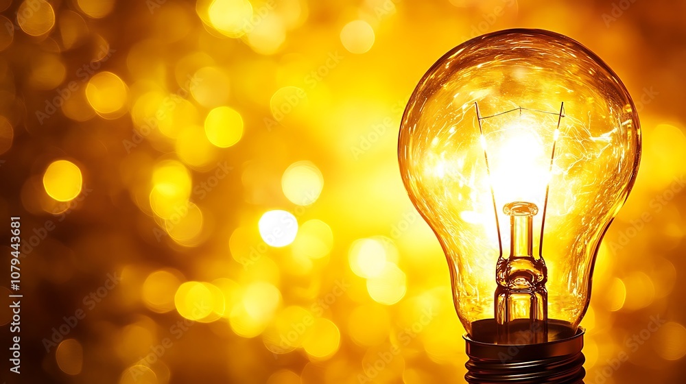 Light bulb against a yellow background, capturing the essence inspiration and innovation. Light bulb against a yellow background, capturing the essence inspiration and innovation.