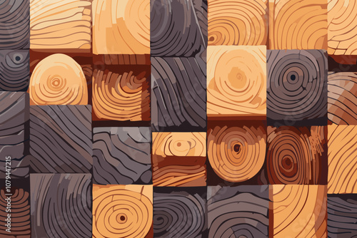 Wood Texture Background Illustration
