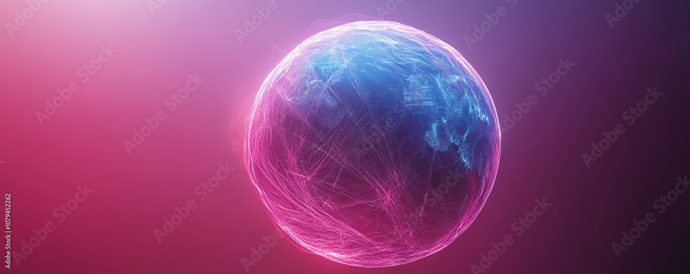 Modern internet and telecom technology concept, digital globe with orbit lines, abstract background, vibrant lighting, 3D rendering, sophisticated and futuristic Modern internet and telecom technology concept, digital globe with orbit lines, abstract background, vibrant lighting, 3D rendering, sophisticated and futuristic