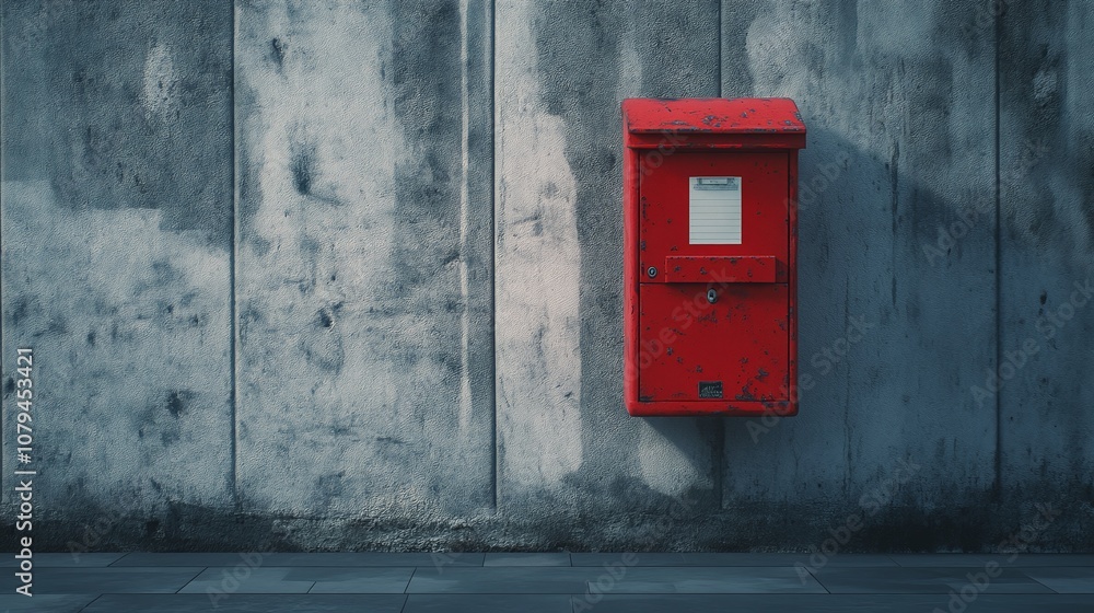 Red Mailbox in the Heart of the Urban Jungle: A Contrast of Color and City Life Red Mailbox in the Heart of the Urban Jungle: A Contrast of Color and City Life