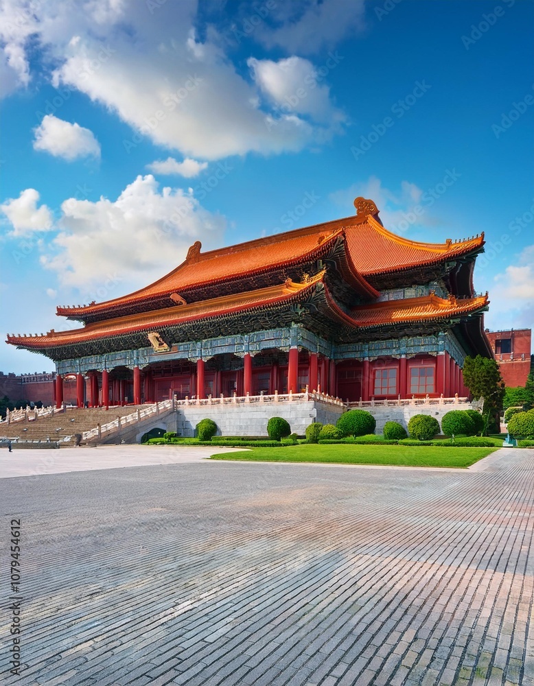 Fototapeta premium The Architectural Grandeur of the National Palace Museum in Taipei