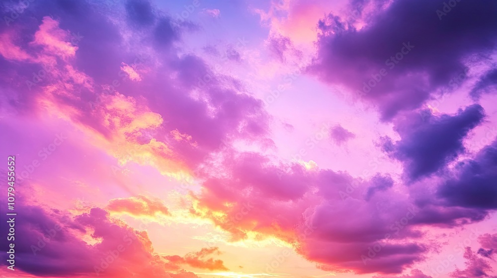 Dramatic Sunset with Colorful Clouds Dramatic Sunset with Colorful Clouds