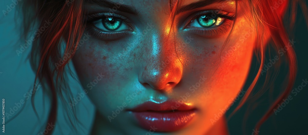 Digital representation of a young woman Digital representation of a young woman