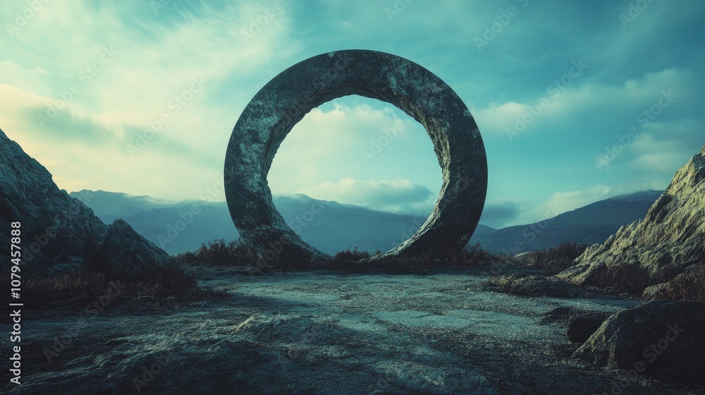 Fototapeta premium Squaring the circle surreal photography abstract interpretations dreamlike landscapes