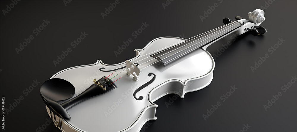Obraz premium white music violin guitar, string, elegant 8