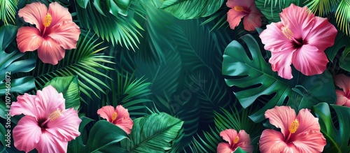 Tropical Floral Arrangement with Lush Greens