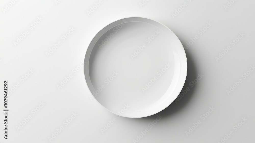 Contemporary white plate on a white surface, top-down perspective, sharp edges and subtle texture details, ultra-clean minimalism Contemporary white plate on a white surface, top-down perspective, sharp edges and subtle texture details, ultra-clean minimalism