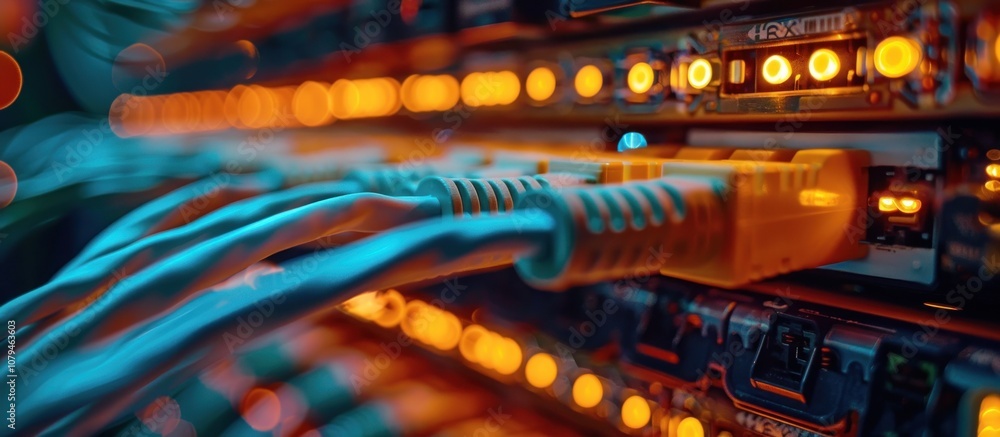 Network Connections in a Server Room Network Connections in a Server Room