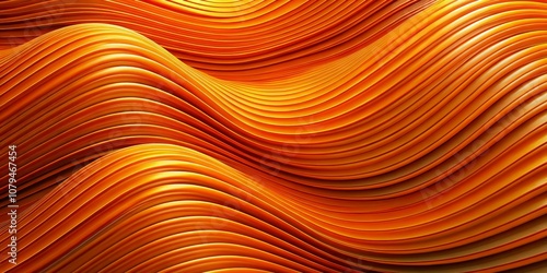 Abstract Orange Curving Lines, 3D, 3D Design, Abstract Background