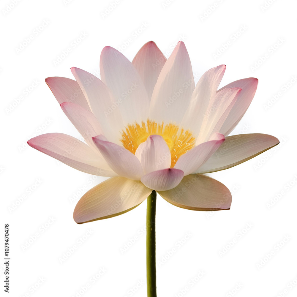 Fototapeta premium Fresh Lotus flower isolated white