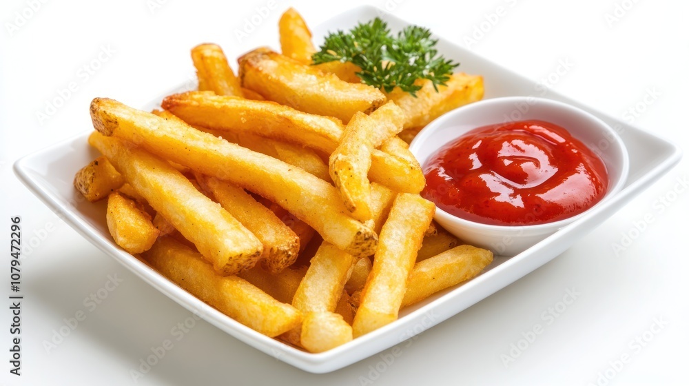 Golden French Fries with Ketchup Golden French Fries with Ketchup