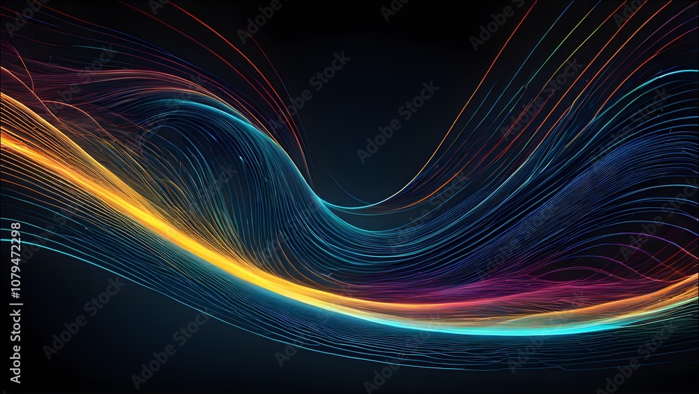 Fototapeta premium Dynamic and abstract digital illustration showing the impact of small actions.