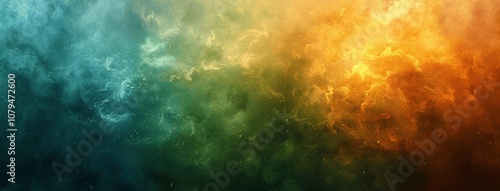 Grainy Green Blue Gradient Background with Glowing Texture for Webpage Banner Design