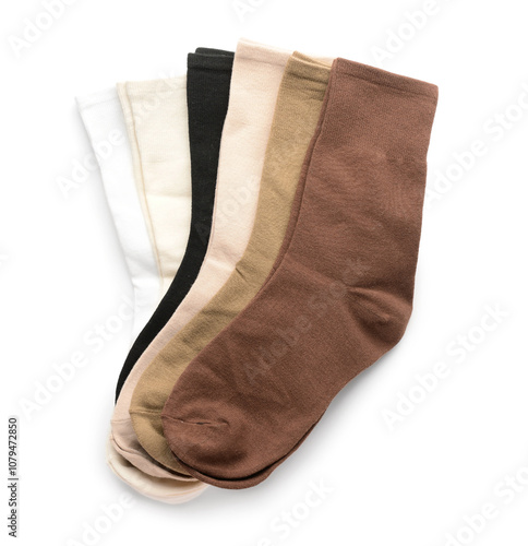 Different basic color socks...
