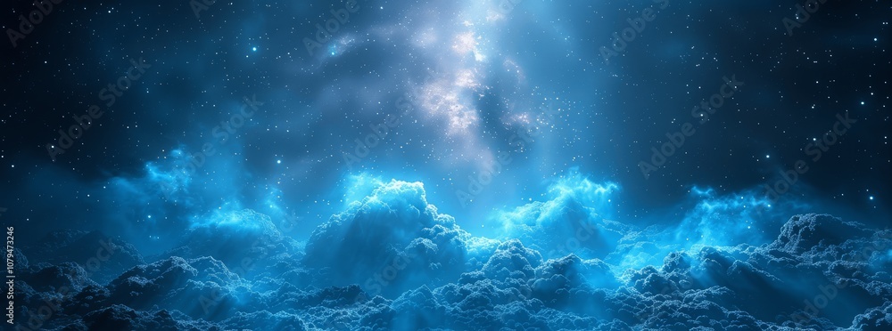 Abstract Blue Gradient Background with Spotlight and Glowing Light on Dark Backdrop, Grainy Texture Noise, Banner Header Design Abstract Blue Gradient Background with Spotlight and Glowing Light on Dark Backdrop, Grainy Texture Noise, Banner Header Design