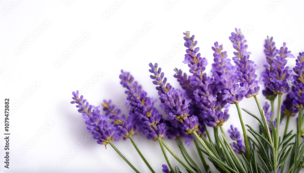 Obraz premium Fresh Lavender flower isolated white