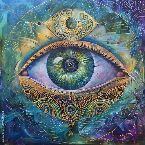  Eternal Connection: A Surreal Depiction of the Third Eye Metamorphosis, Symbolizing Spiritual Awakening, Transformation, and the Unseen Forces Guiding Inner Growth and Consciousness Expansion photo