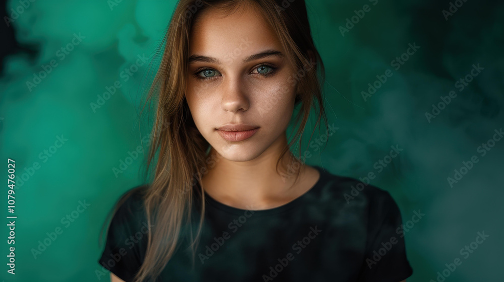 A captivating portrait of a girl in glamorous attire, exuding confidence and allure through creative styling. A captivating portrait of a girl in glamorous attire, exuding confidence and allure through creative styling.