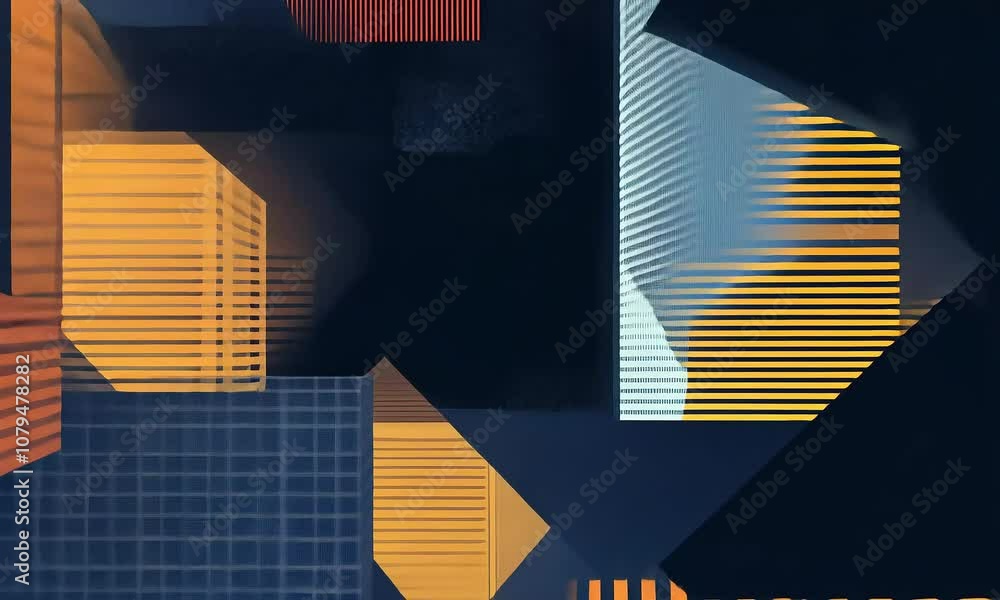 Geometric Abstract Shapes in Bold Colors with ai generated.
