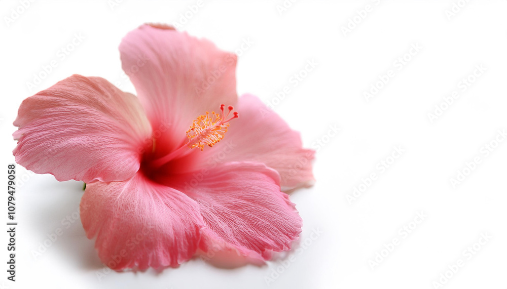 Fresh Hibiscus flower isolated white Fresh Hibiscus flower isolated white