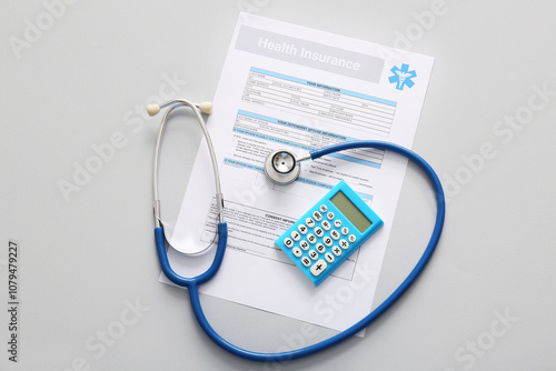 Health insurance form, calc...