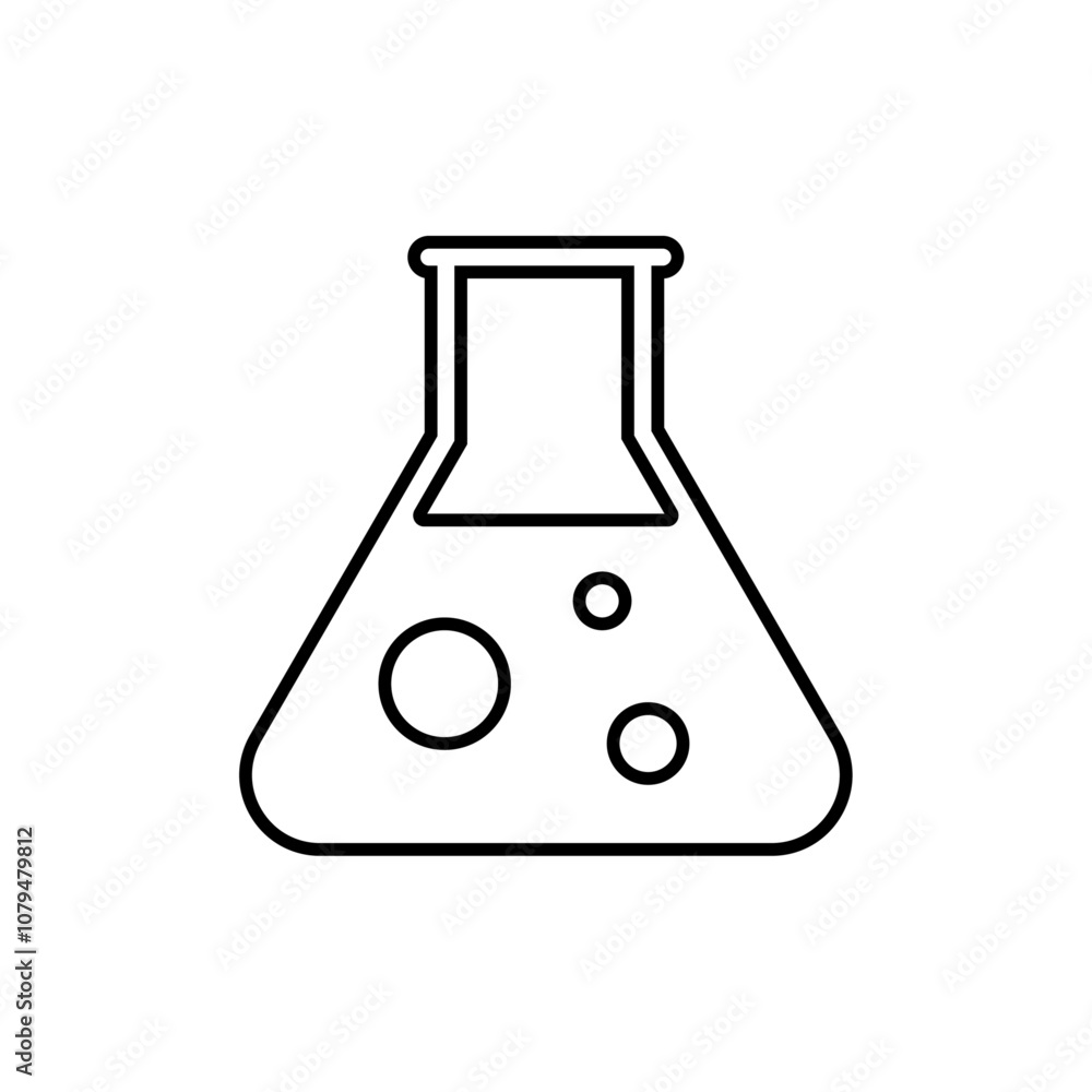 Flask Icon Single Thin line vector art set Flask Icon Single Thin line vector art set