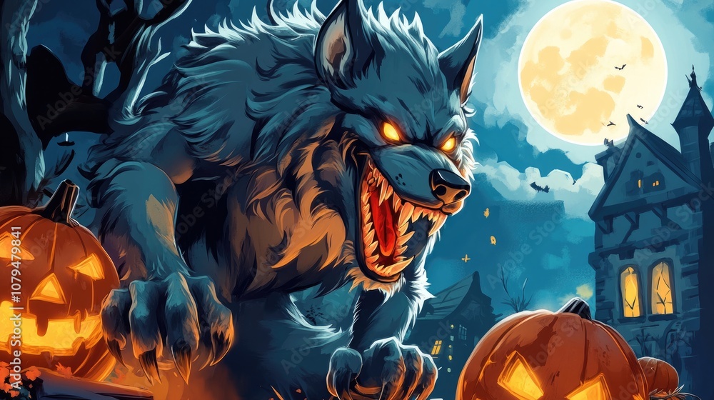 Halloween Werewolf Cartoon Halloween Werewolf Cartoon