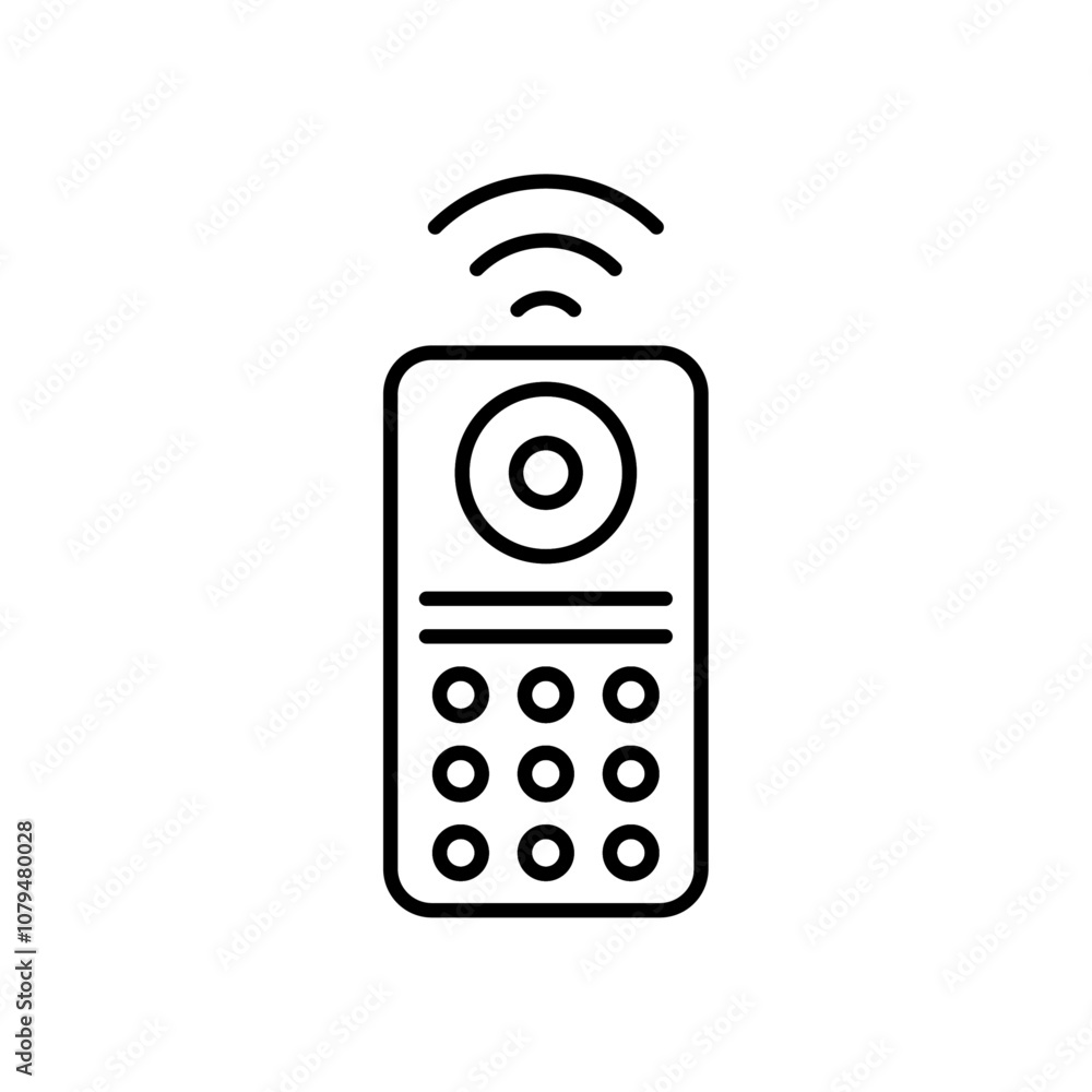 Interphone Icon Single Thin line vector art set Interphone Icon Single Thin line vector art set