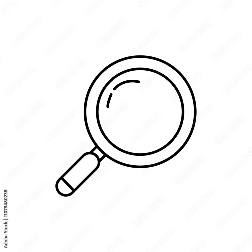 Loupe Icon Single Thin line vector art set Loupe Icon Single Thin line vector art set