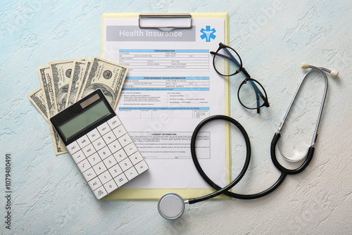 Stethoscope, calculator, ey...