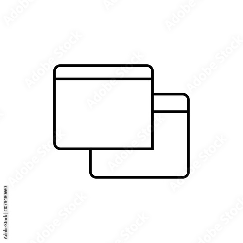 Pop Up Icon Single Thin line vector art set