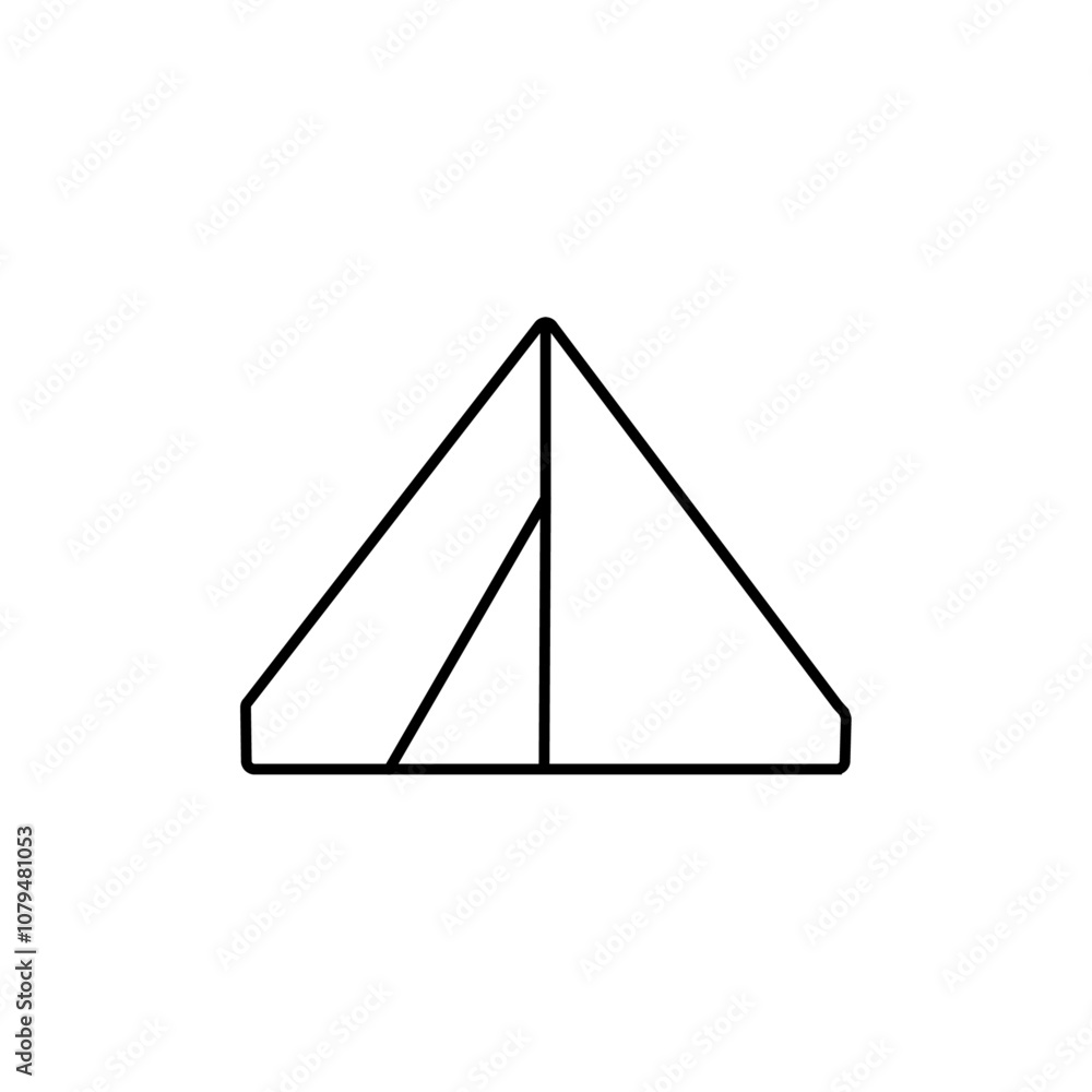 Tent Icon Single Thin line vector art set Tent Icon Single Thin line vector art set