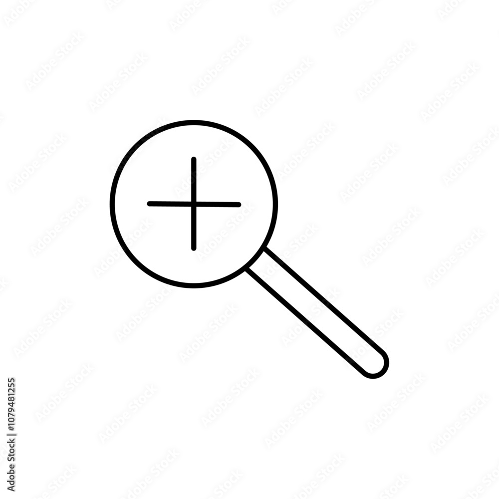 Zoom In Icon Single Thin line vector art set Zoom In Icon Single Thin line vector art set