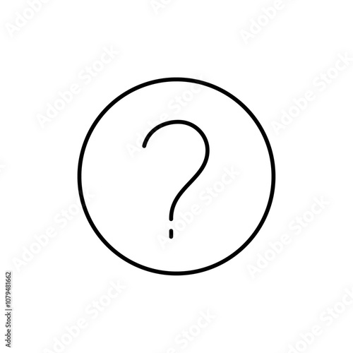 Doubts Button Icon Single Thin line vector art set