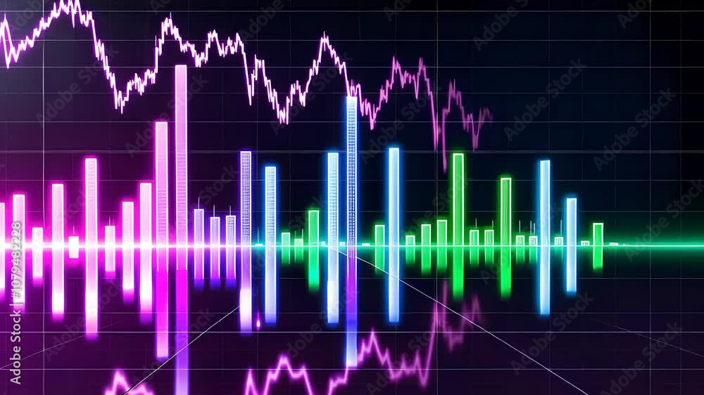 Colorful Digital Sound Wave and Data Visualization Colorful Digital Sound Wave and Data Visualization