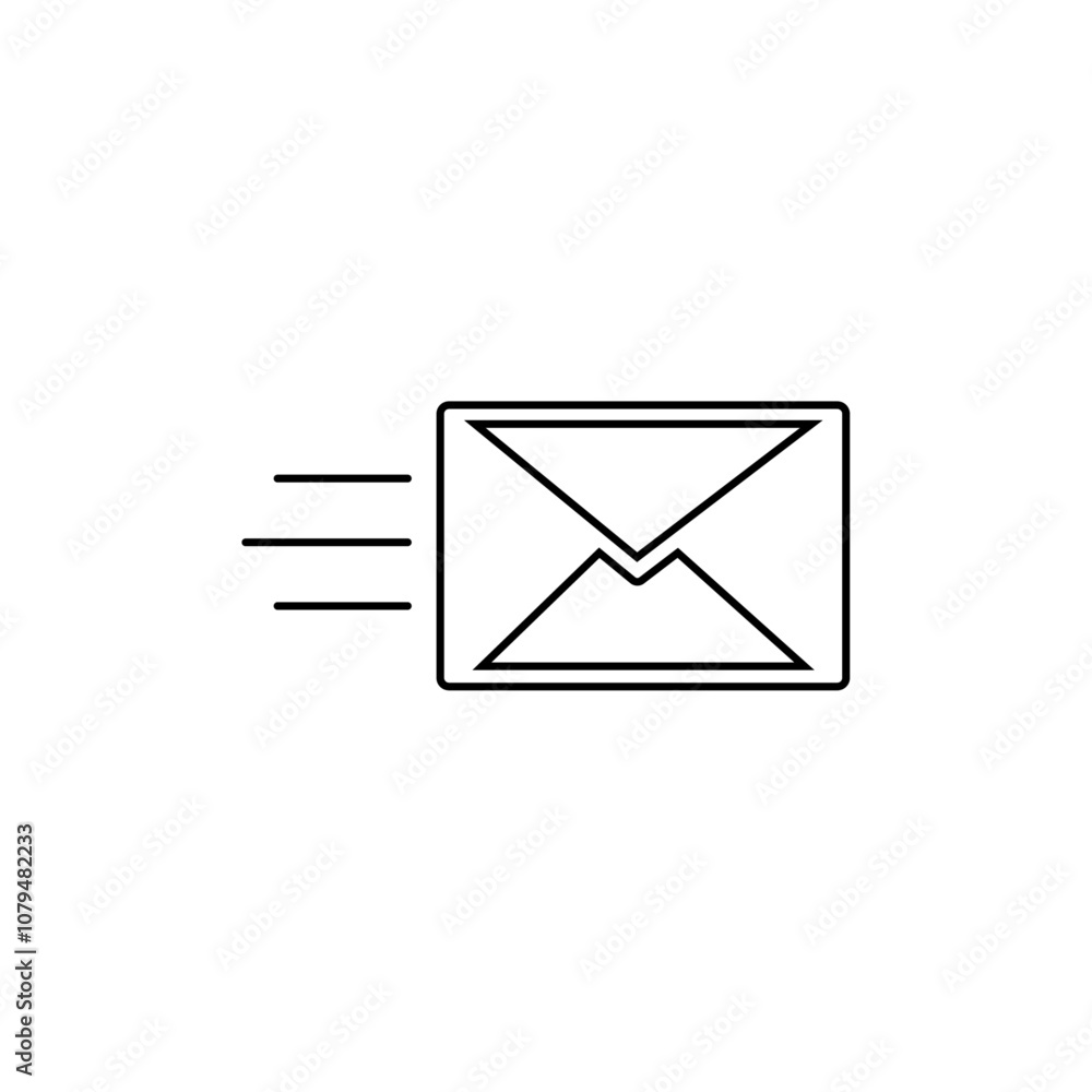 Envelope Icon Single Thin line vector art set Envelope Icon Single Thin line vector art set