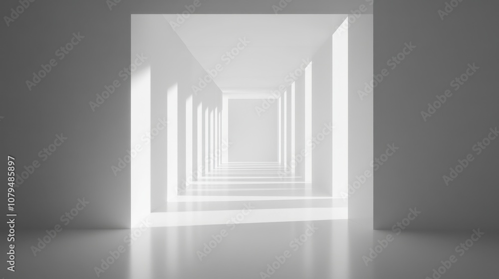 Fototapeta premium Abstract clean white background with a subtle texture and soft light shadows
