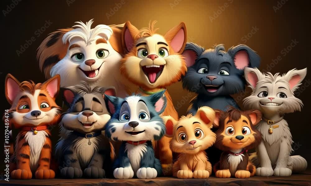Cartoon Animal Set: a collection of diverse characters filled with fun, kindness and cheerfulness, ready to bring smiles and joy to your day. Cartoon Animal Set: a collection of diverse characters filled with fun, kindness and cheerfulness, ready to bring smiles and joy to your day.