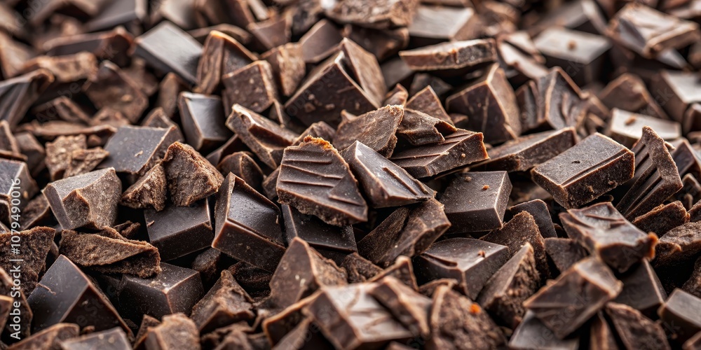 Close-up of Dark Chocolate Chunks, Macro Photography, Sweet Treat, chocolate, dessert Close-up of Dark Chocolate Chunks, Macro Photography, Sweet Treat, chocolate, dessert