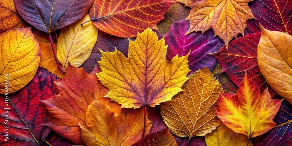 custom made wallpaper toronto digitalAutumn Leaf Mosaic A Colorful Symphony of Nature, fall foliage, autumn leaves