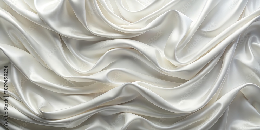Abstract White Satin Drapery, Fabric Texture, Smooth, White Satin, Texture Abstract White Satin Drapery, Fabric Texture, Smooth, White Satin, Texture