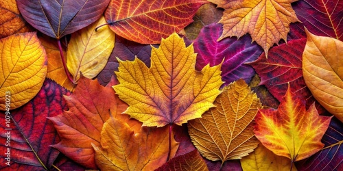 Autumn Leaf Mosaic A Colorful Symphony of Nature, fall foliage, autumn leaves