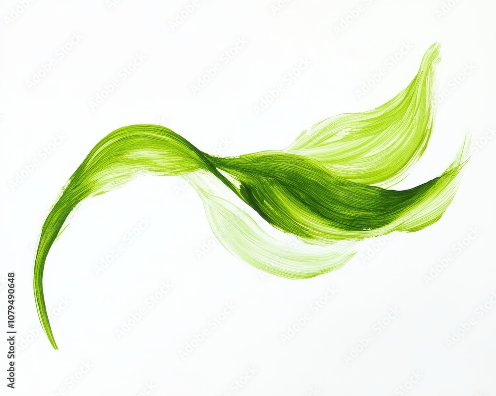 Isolated green leaf design on a white background, perfect for natural themes. Isolated green leaf design on a white background, perfect for natural themes.