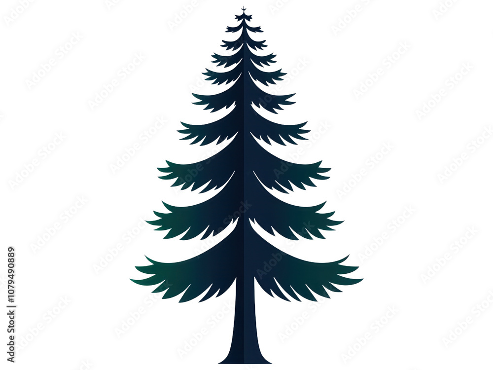 Obraz premium Elegant Evergreen Tree Design for Nature Themes