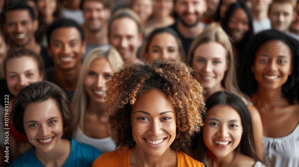 High Angle View of Multicultural Crowd Smiling at Camera Diverse Happy People Group High Angle View of Multicultural Crowd Smiling at Camera Diverse Happy People Group