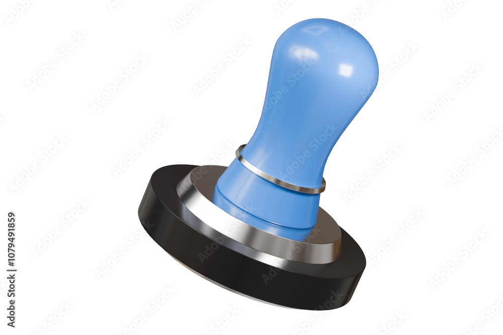 3d Stamp icon symbol. Human resources recruit approved person. Office approves tool document concept. Minimal Cartoon Blue Metal Stamp icon on isolated blue background. 3d render. 3d Stamp icon symbol. Human resources recruit approved person. Office approves tool document concept. Minimal Cartoon Blue Metal Stamp icon on isolated blue background. 3d render.