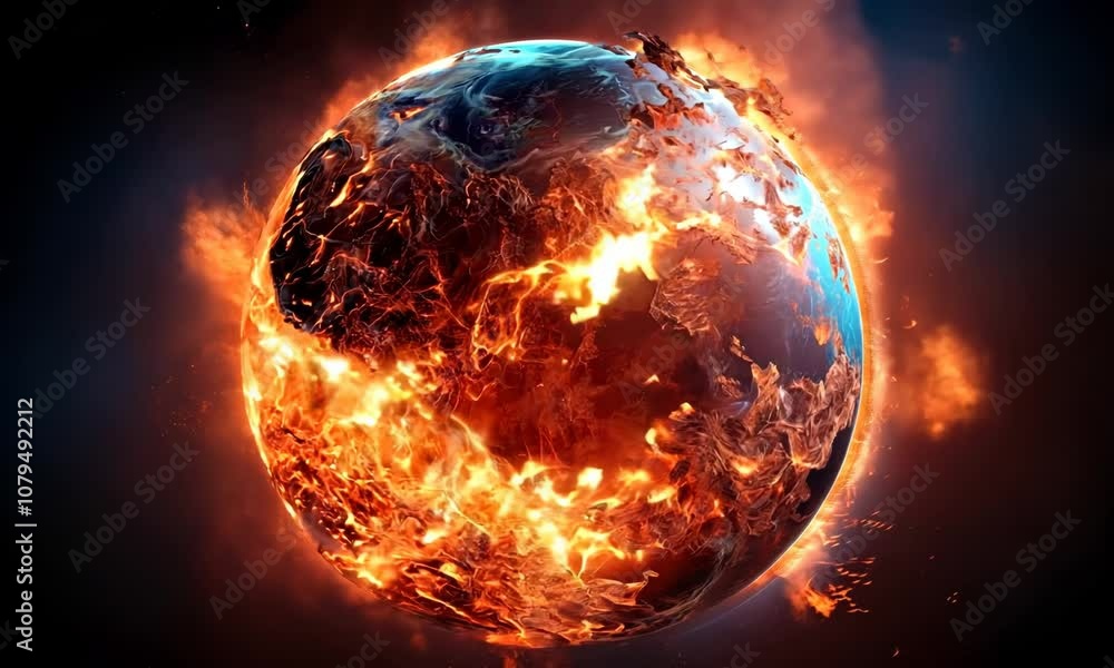Earth globe with animated heat waves emanating from it, illustrating the spread of El Nino impact. Global Warming Concept with Earth in Heat Crisis Earth globe with animated heat waves emanating from it, illustrating the spread of El Nino impact. Global Warming Concept with Earth in Heat Crisis