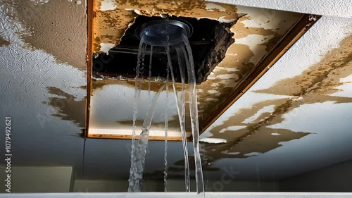 Damaged Ceiling Leaking Water in Home
