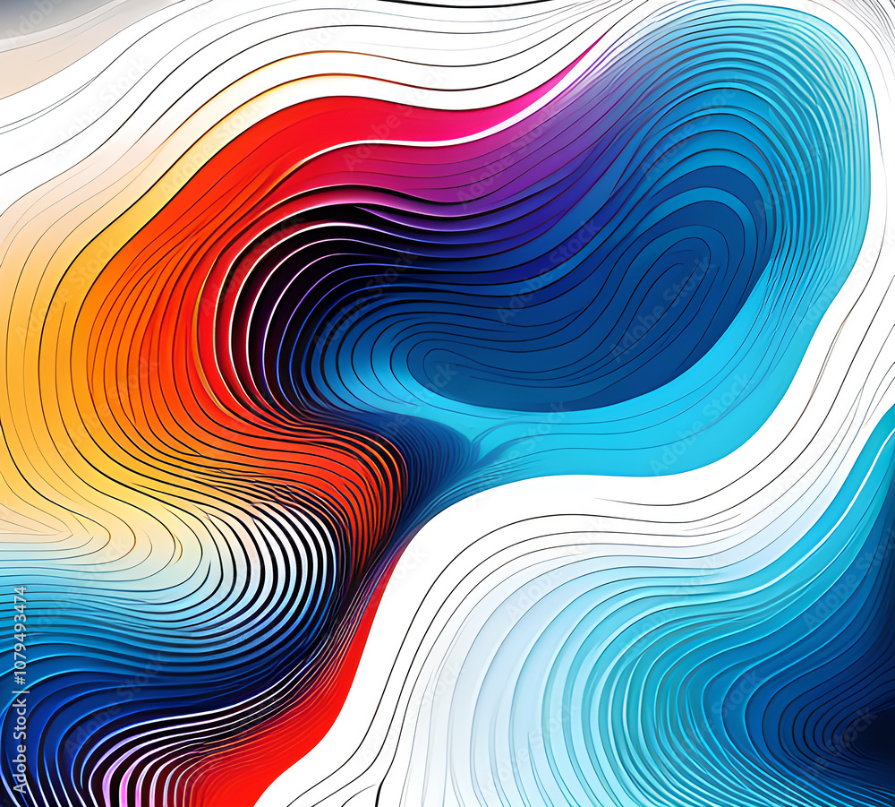 Vibrant abstract waves in purple color, modern design poster background, Generative AI Vibrant abstract waves in purple color, modern design poster background, Generative AI