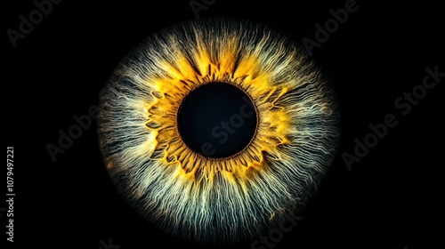 Close-up Macro of Human Eye Iris